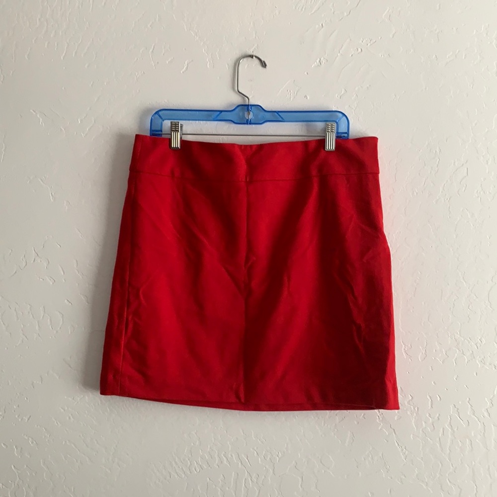 Banana Republic red knee length skirt size 12 pencil